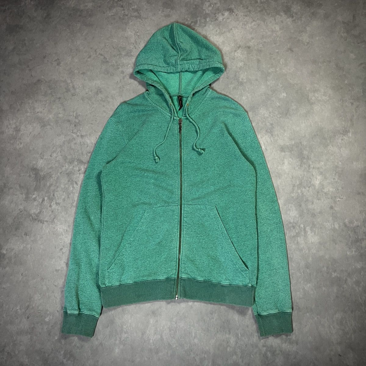 Nudie Jeans 2000s Nudie Jeans Co - Vintage Wash Green Zip Hoodie Basic Size US S / EU 44-46 / 1 - 2 Thumbnail