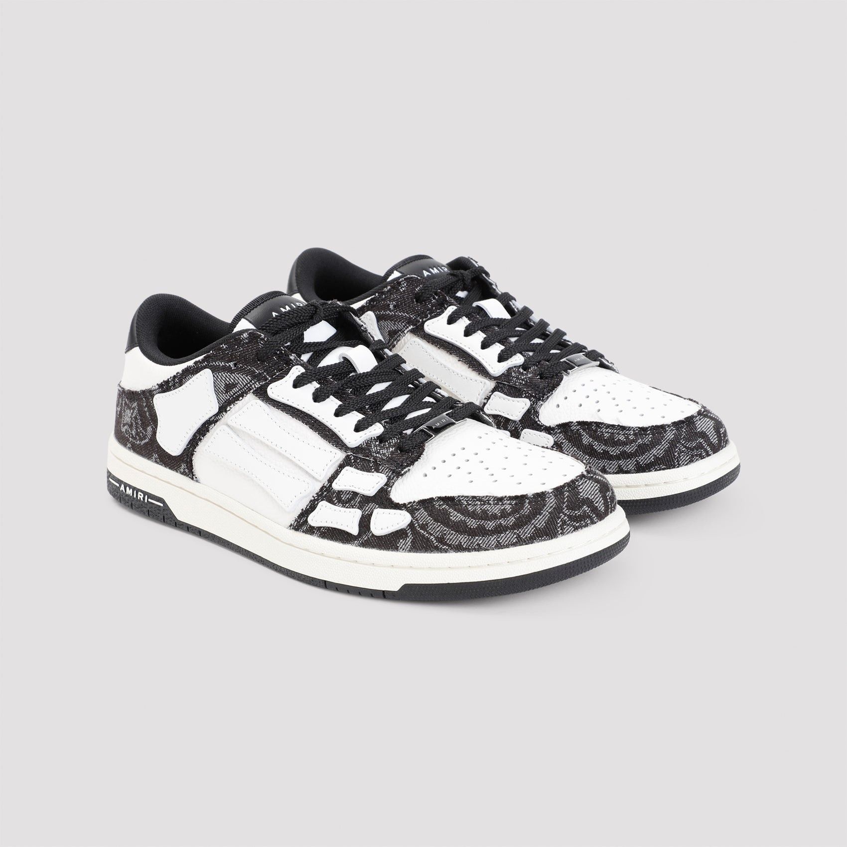 Amiri o1orln1125 Bandana Denim Skeleton Top Low Sneakers Size US 12 / EU 45 - 5 Thumbnail