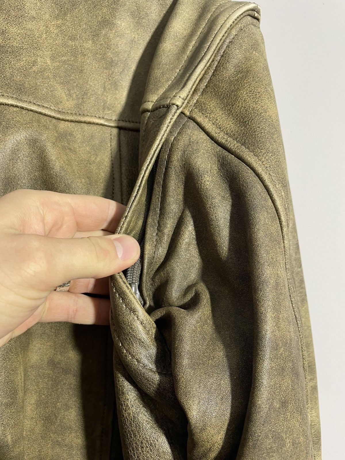 Japanese Brand × Vintage Vintage IXS Leather MA-1 style Bomber Jacket Avant Gard Size US M / EU 48-50 / 2 - 15 Thumbnail