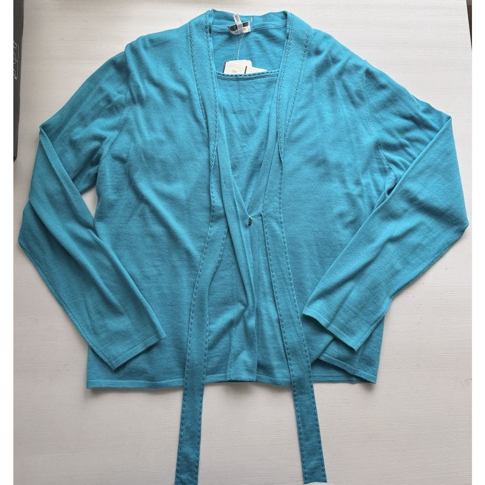 Escada Sport Escada Sport 100% Cashmere Sz XL Ombré Aqua Cardigan Set NWT Size XL / US 12-14 / IT 48-50 - 16 Thumbnail