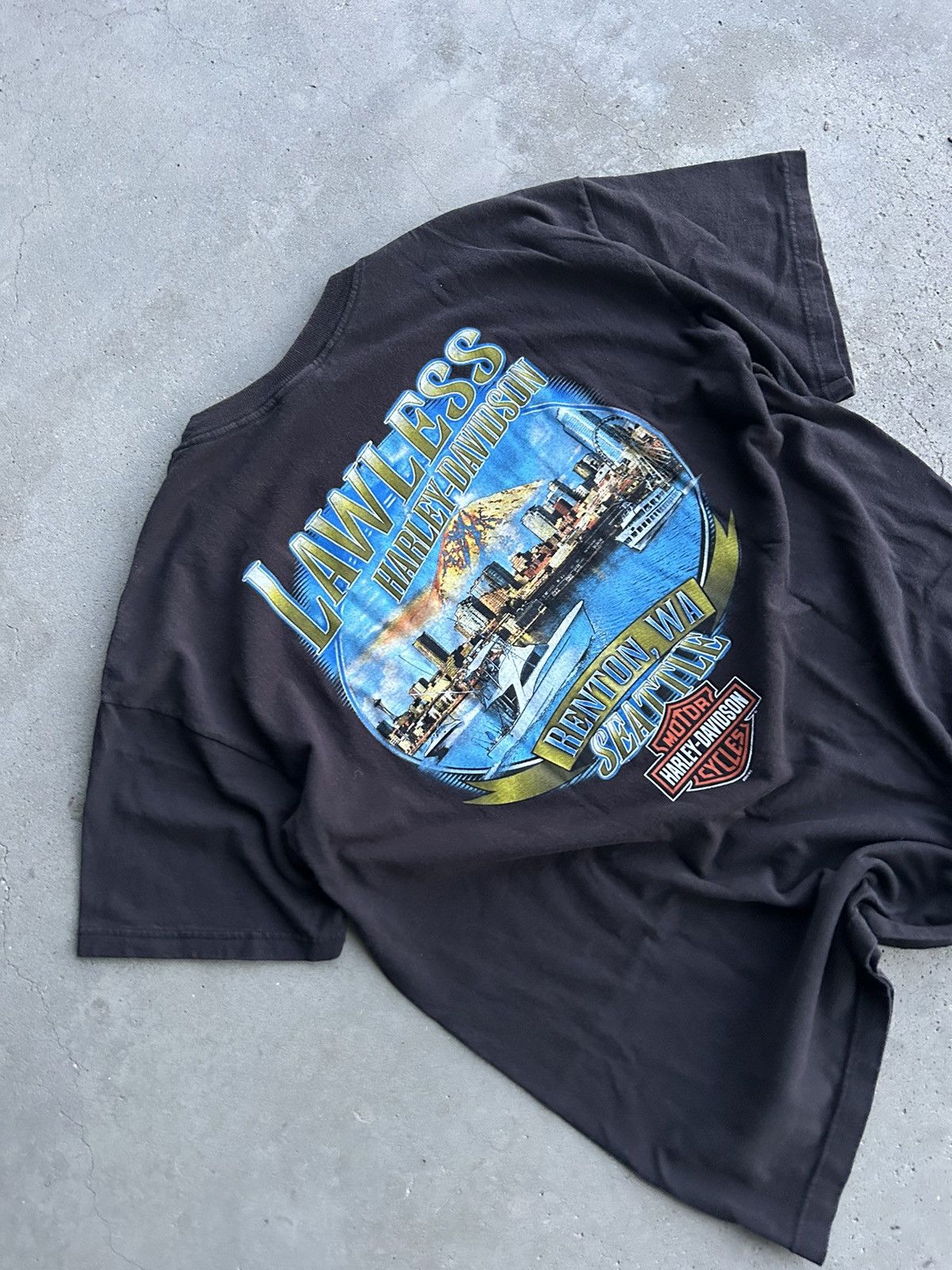 Harley Davidson × Vintage Vintage Harley Davidson T-Shirt Size US XL / EU 56 / 4 - 2 Thumbnail