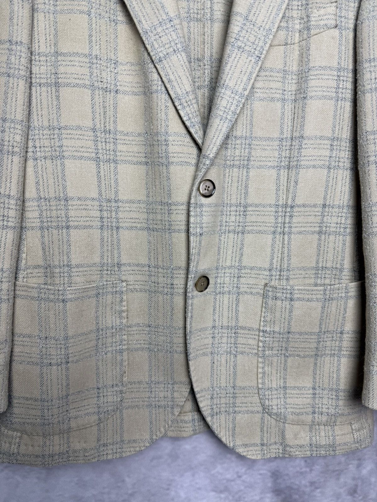 L.B.M. 1911 L.B.M. 1917 Jack Checked Cotton/Wool Blazer Grey size 48R M Size 48R - 7 Thumbnail
