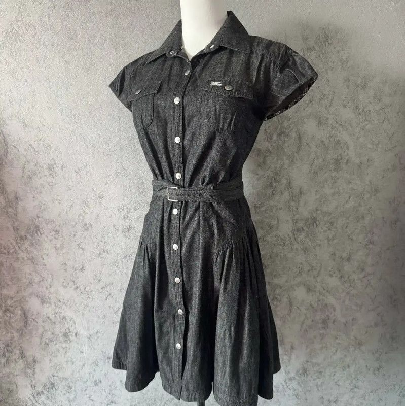 Burberry Burberry Black Cotton Short Sleeve Dress Size S / US 4 / IT 40 - 1 Thumbnail