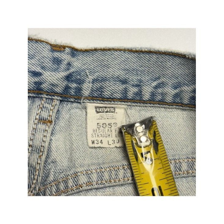 Levi's Vintage 90s Levis 505 Jeans Mens 34x30 (32x29) USA Light Was Size US 34 / EU 50 - 14 Thumbnail