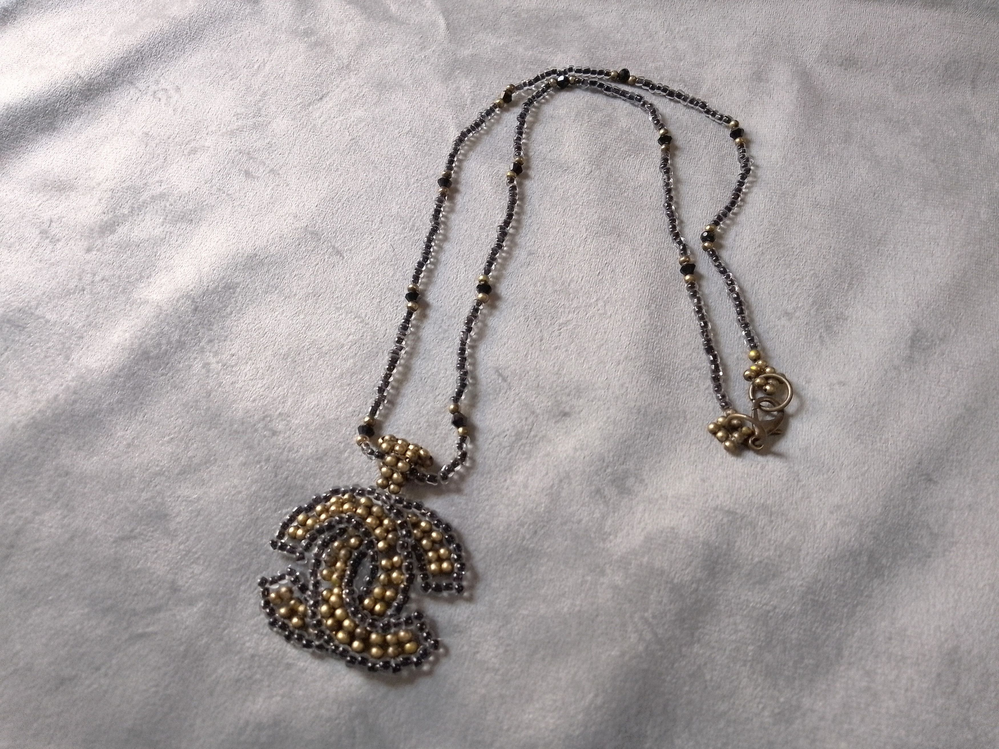 Handmade Necklace Long Black Elegant Pena C Chanel Size ONE SIZE - 4 Thumbnail