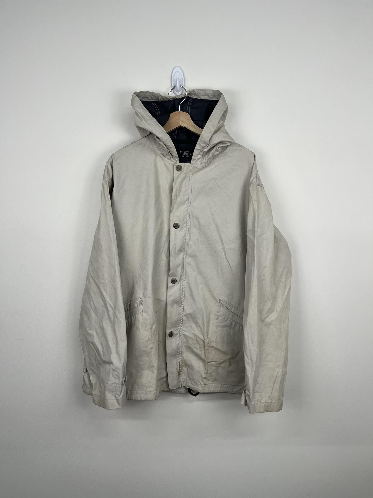 90'S POLO by Ralph Lauren Cookie Patch Mountain Looker Cotton Parka Men's L size /evb007153