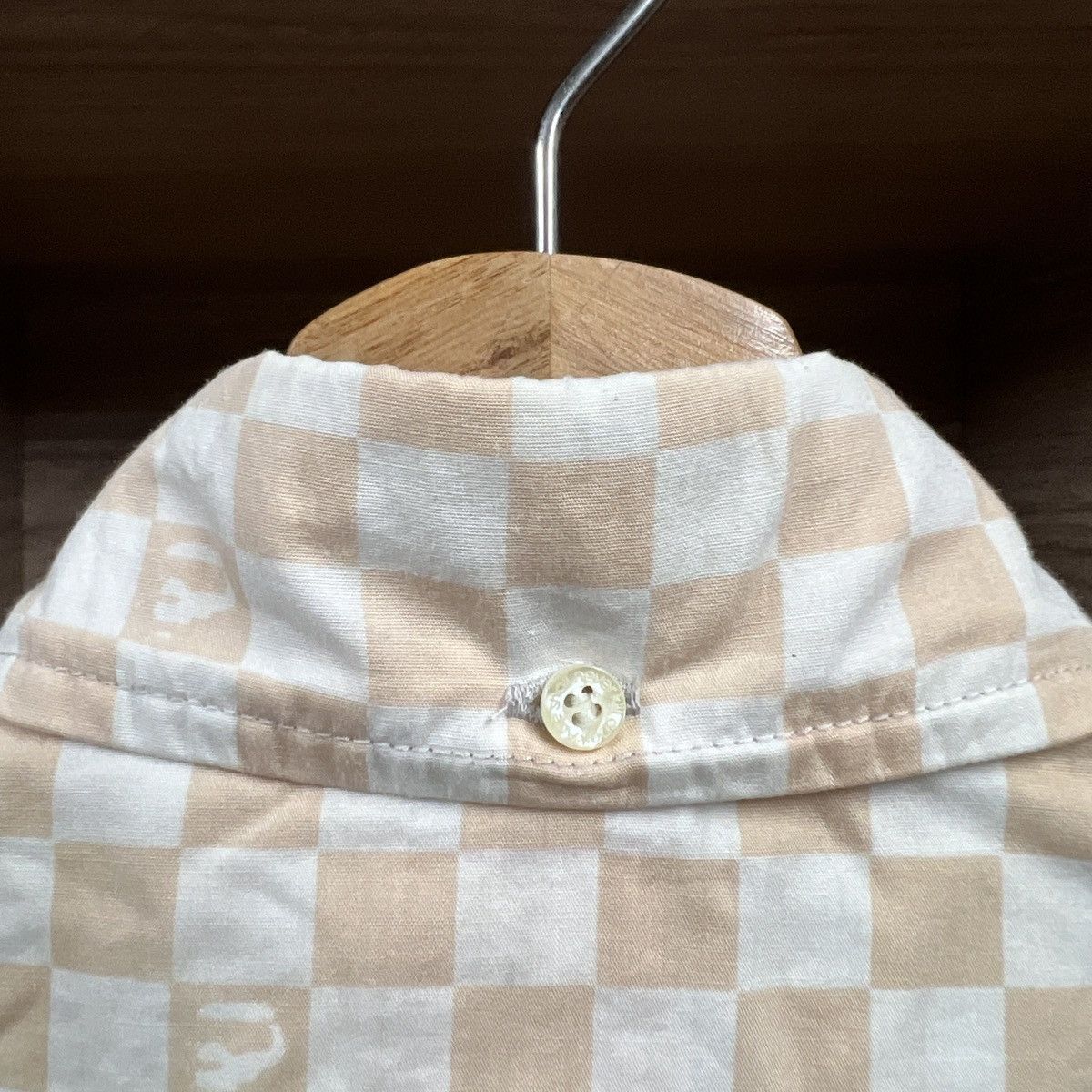Bape VTG BAPE CHECKERED BUTTON TEE Size US XS / EU 42 / 0 - 9 Thumbnail