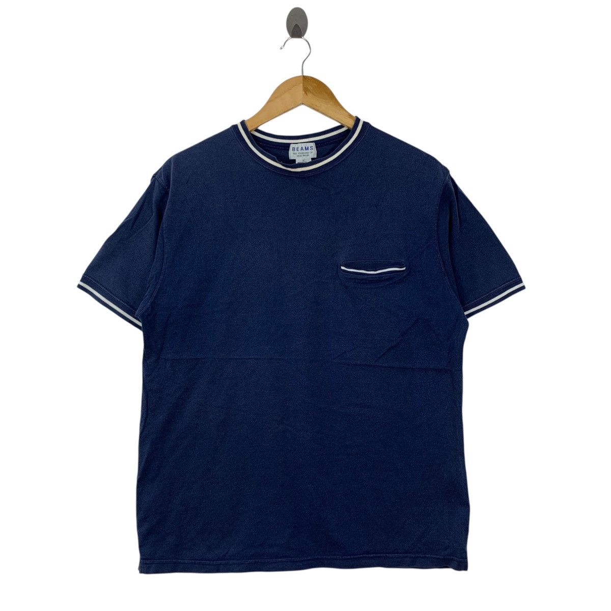 Beams Plus BEAMS Plain Single Pocket Japanese Brand Short Sleeve Tshirt Size US L / EU 52-54 / 3 - 1 Thumbnail