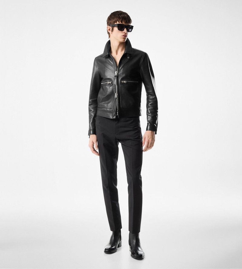 Tom Ford o1sndg1125 Leather Jacket in Black Size US L / EU 52-54 / 3 - 2 Thumbnail