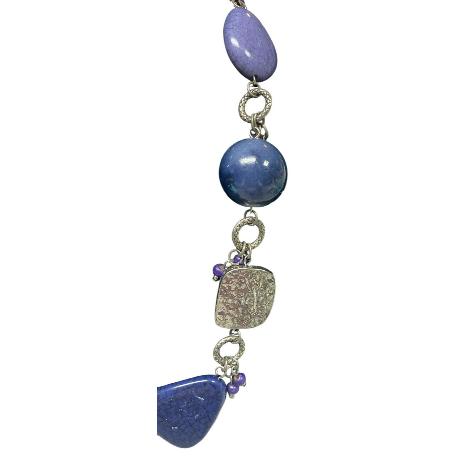 Other Handcrafted Vintage Blue Beaded Necklace With Unique Shapes Size ONE SIZE - 5 Thumbnail