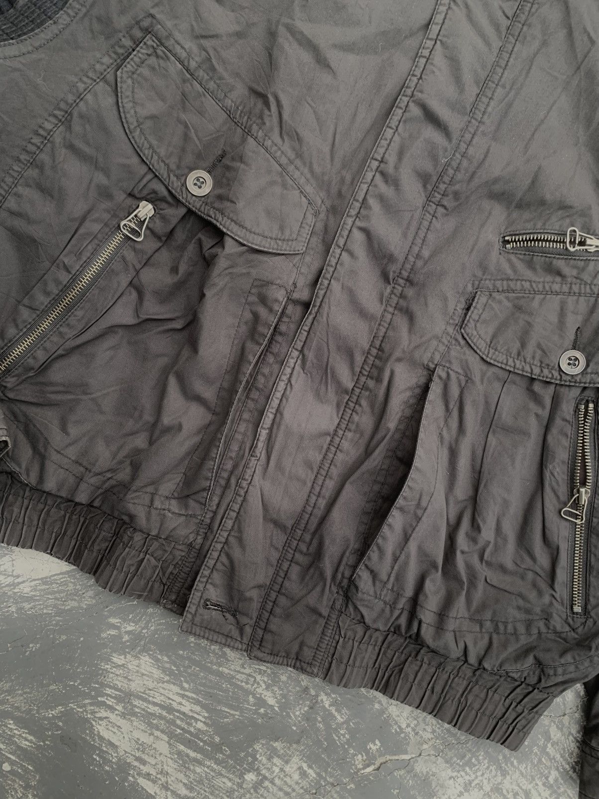 If Six Was Nine Vintage Panelled Flight Jacket Multi Pocket Double Collar Size US M / EU 48-50 / 2 - 5 Thumbnail