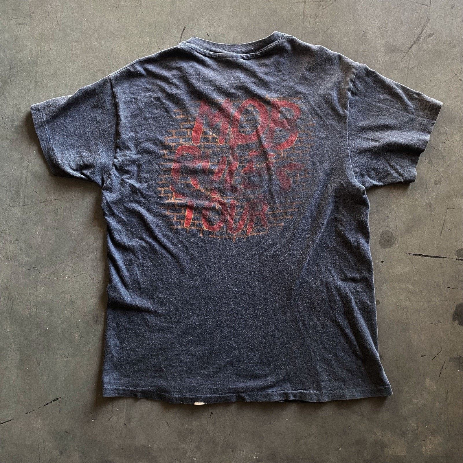 Band Tees × Hanes Vintage 80s Black Sabbath Mob Rules Tour Ozzy Osbourne Shirt Size US L / EU 52-54 / 3 - 5 Thumbnail