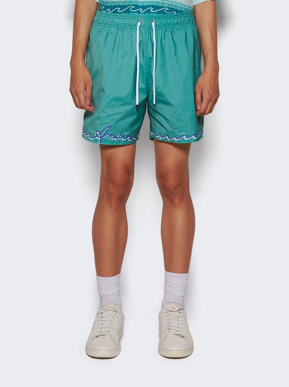 Amiri o1mle0326 Amiri Wave Swim Trunk Short in Sea Blue Size US 36 / EU 52 - 3 Thumbnail
