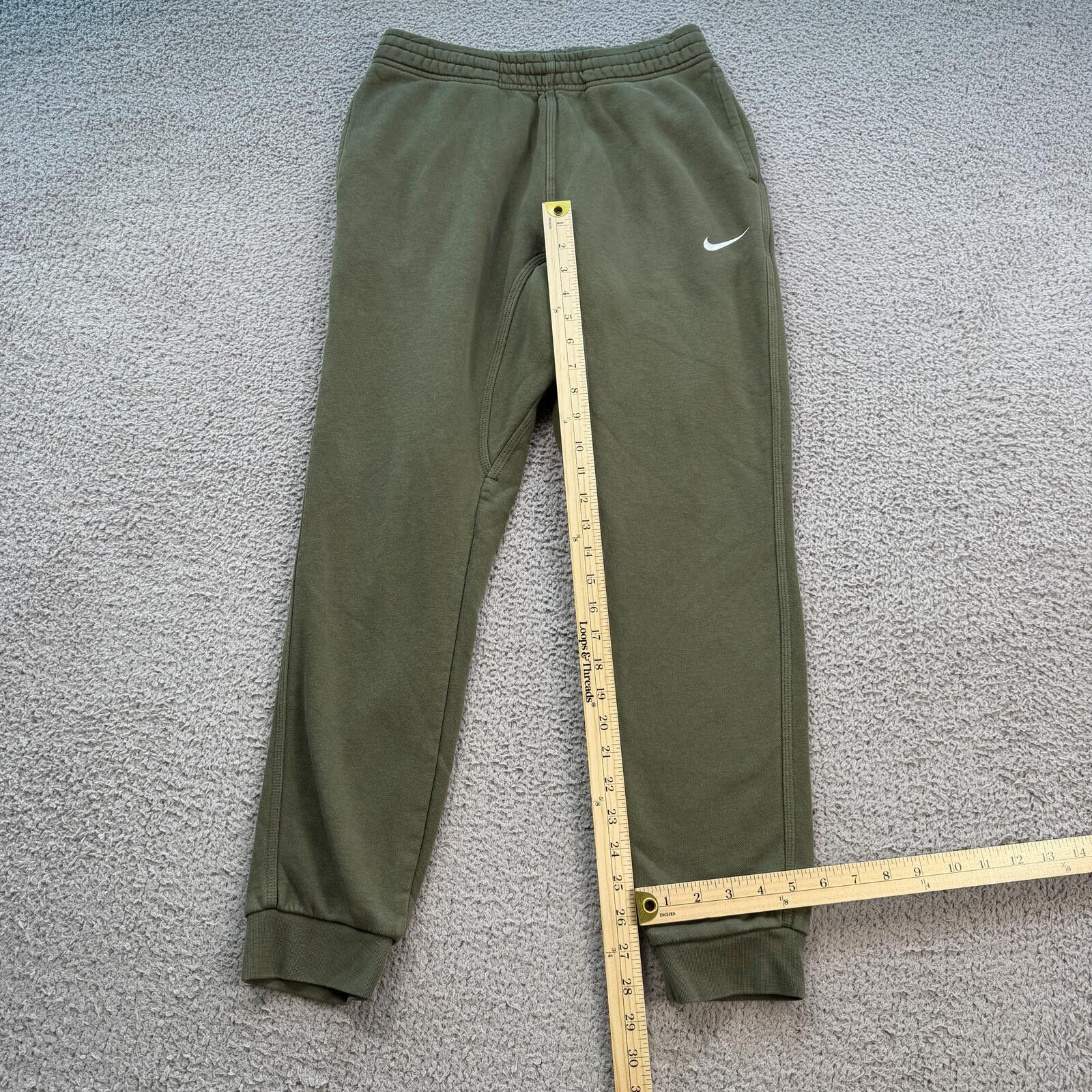 Nike Nike Olive Green Fleece Jogger Sweatpants Lounge Pants M Size US 32 / EU 48 - 4 Thumbnail