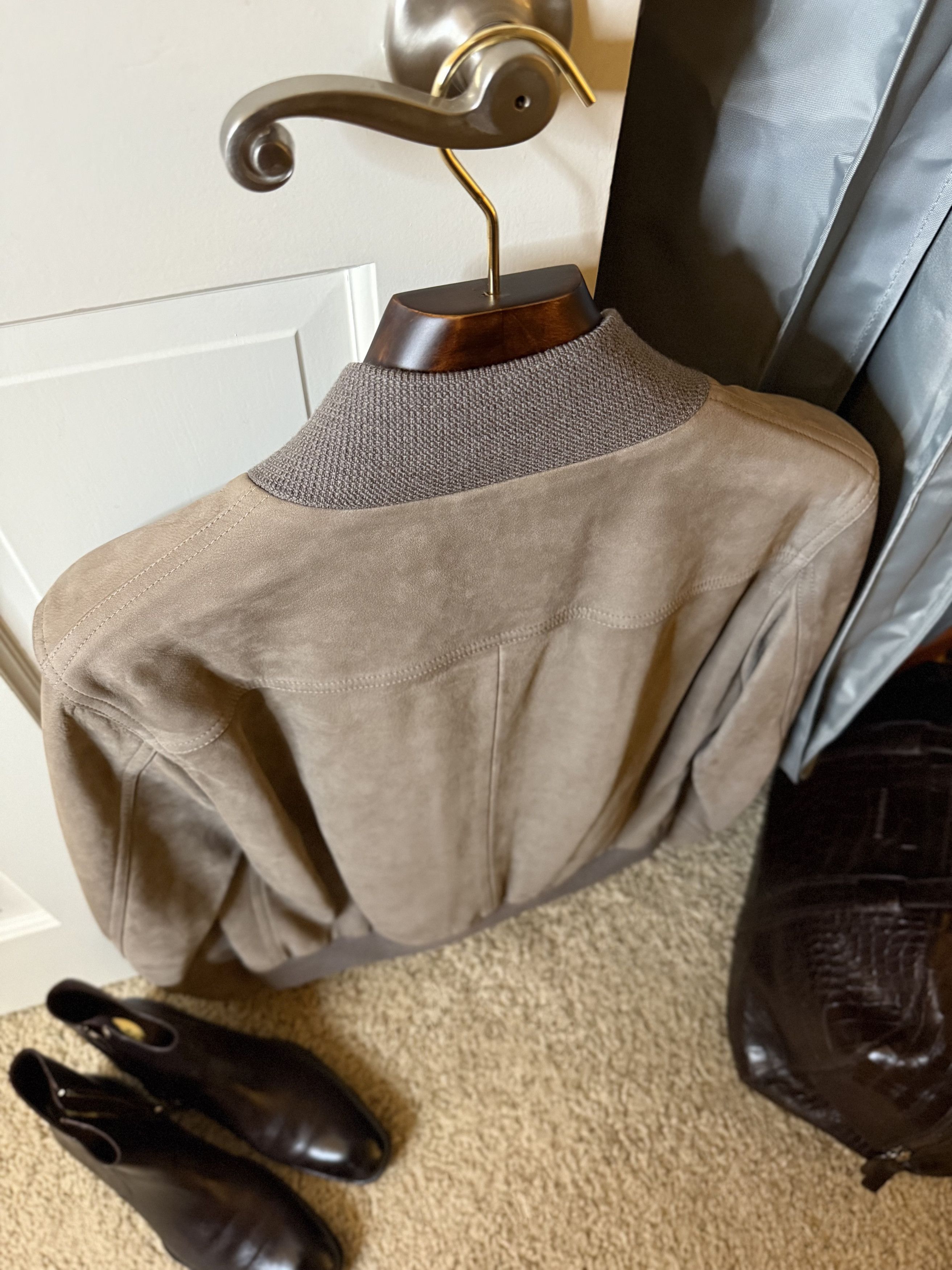 Alfred Dunhill Best Dressed Extremely Rare $7500 DUNHILL Taupe Calf Jacket Size US M / EU 48-50 / 2 - 19 Thumbnail