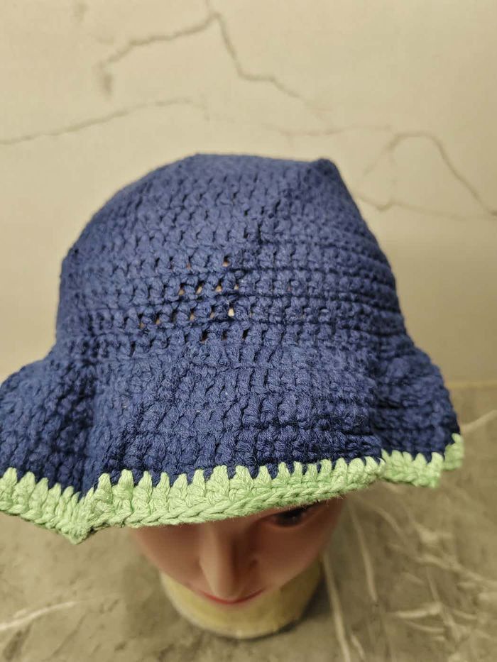Japanese Brand Handmade Knit Bucket Hat Size ONE SIZE - 3 Thumbnail