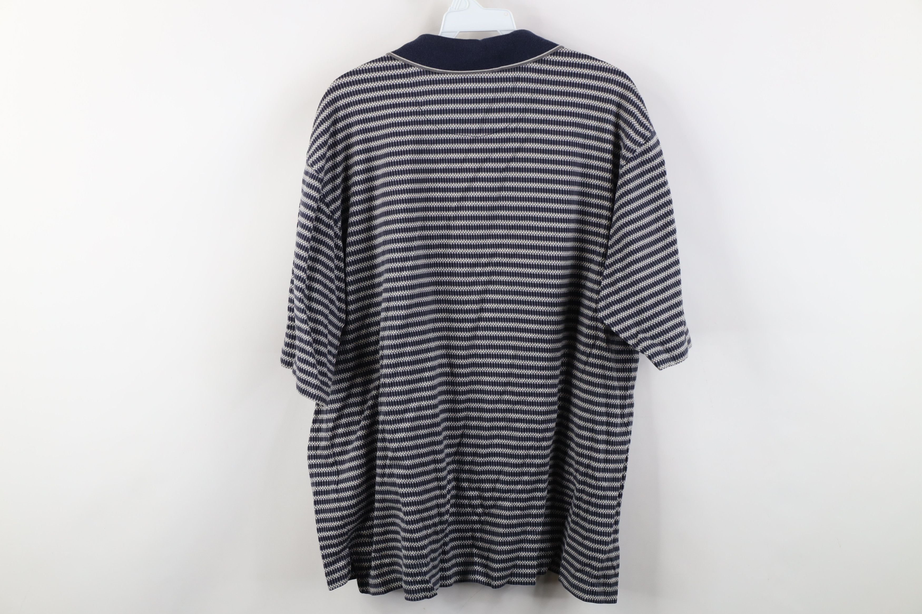 Nike Vintage 90s Y2K Nike Golf Mini Swoosh Striped Knit Polo Size US L / EU 52-54 / 3 - 12 Thumbnail