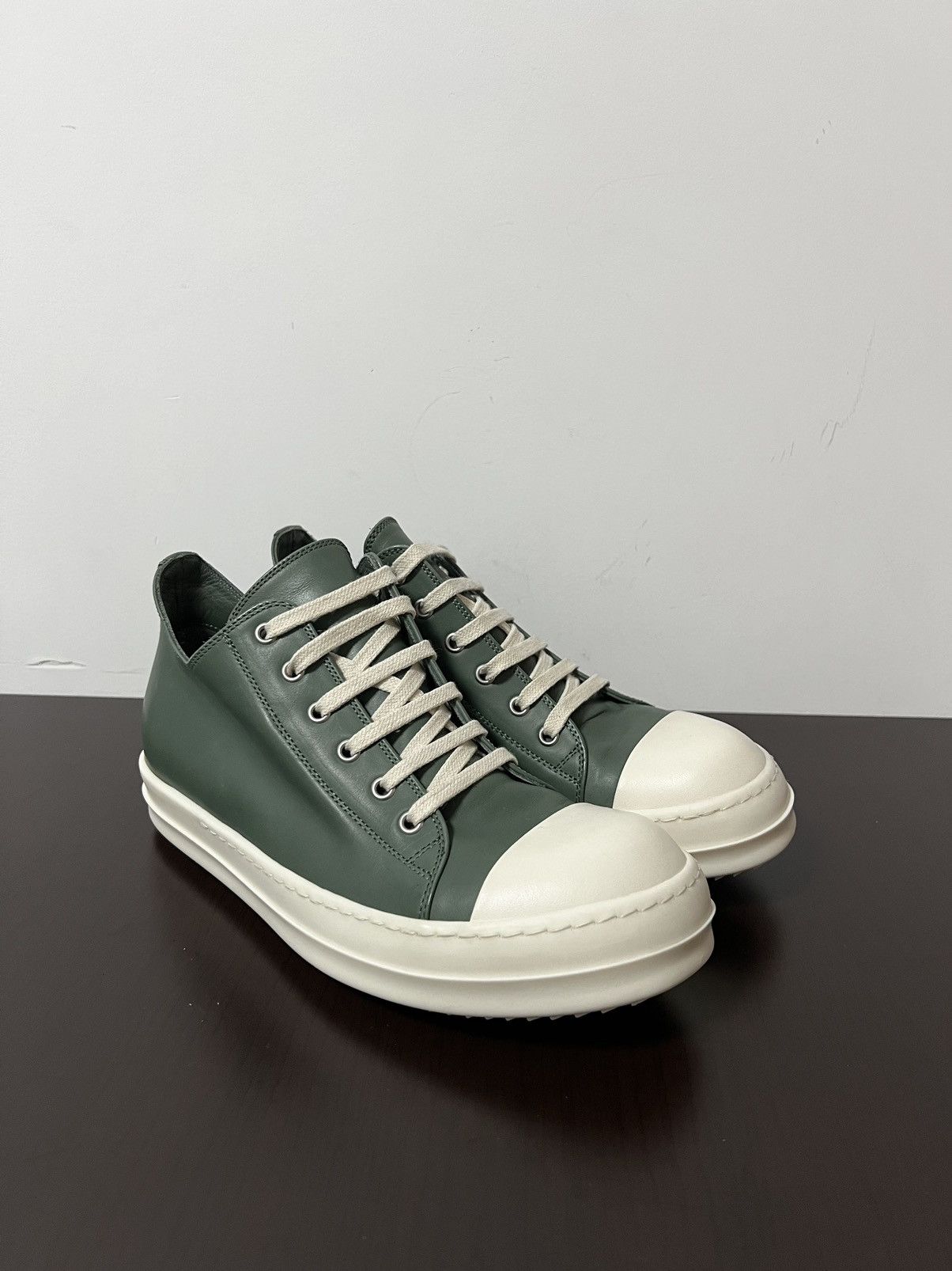 Rick Owens Rick Owens Teal Mainline Leather Low Ramones - Size 41 Size US 8 / EU 41 - 6 Thumbnail