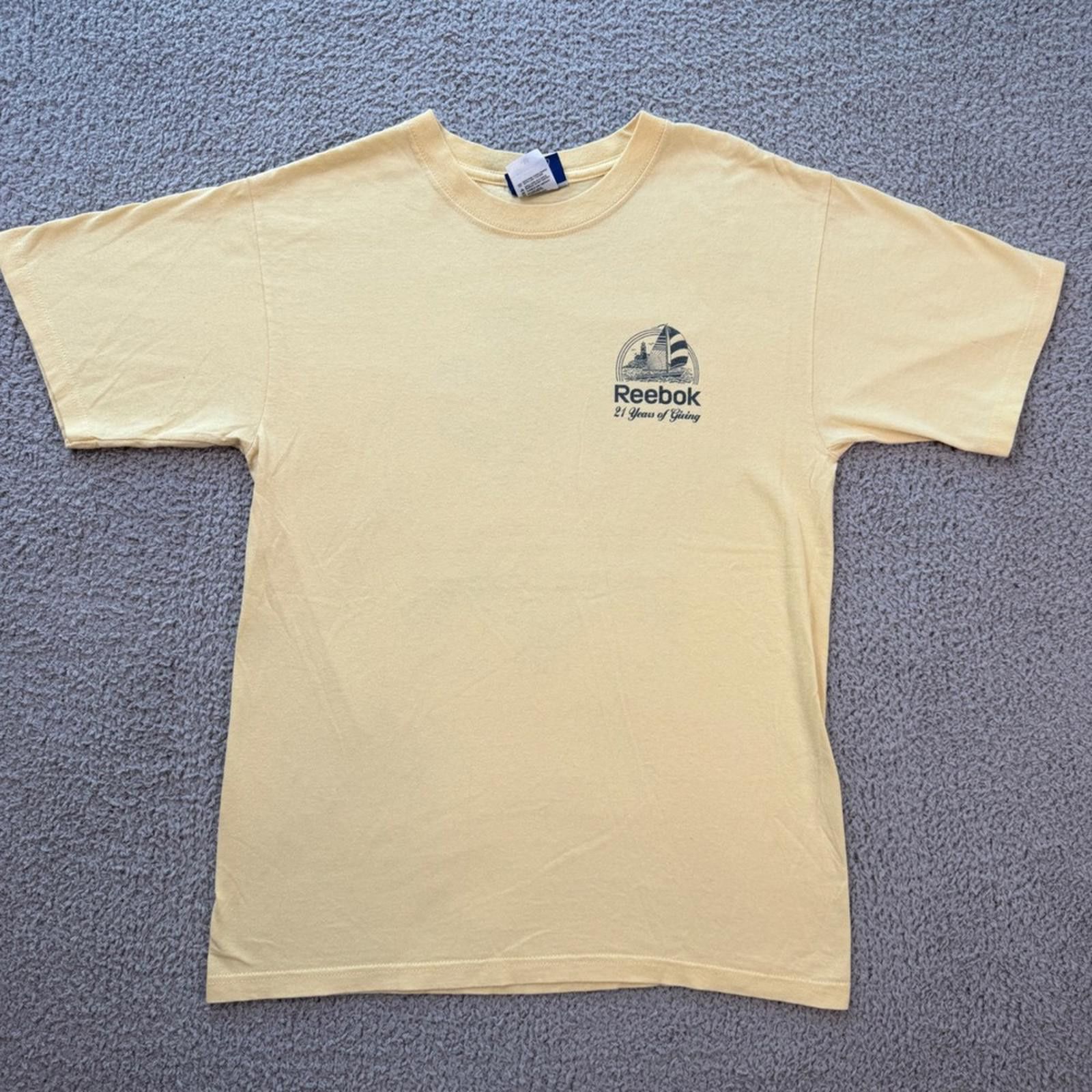 Reebok Vintage Reebok Falmouth Walk T Shirt M Yellow Sailing Y2K Size US M / EU 48-50 / 2 - 2 Thumbnail