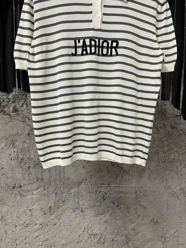 Dior Dior J'adior Striped Cotton T. Size XXS / US 00 / IT 34 - 4 Thumbnail
