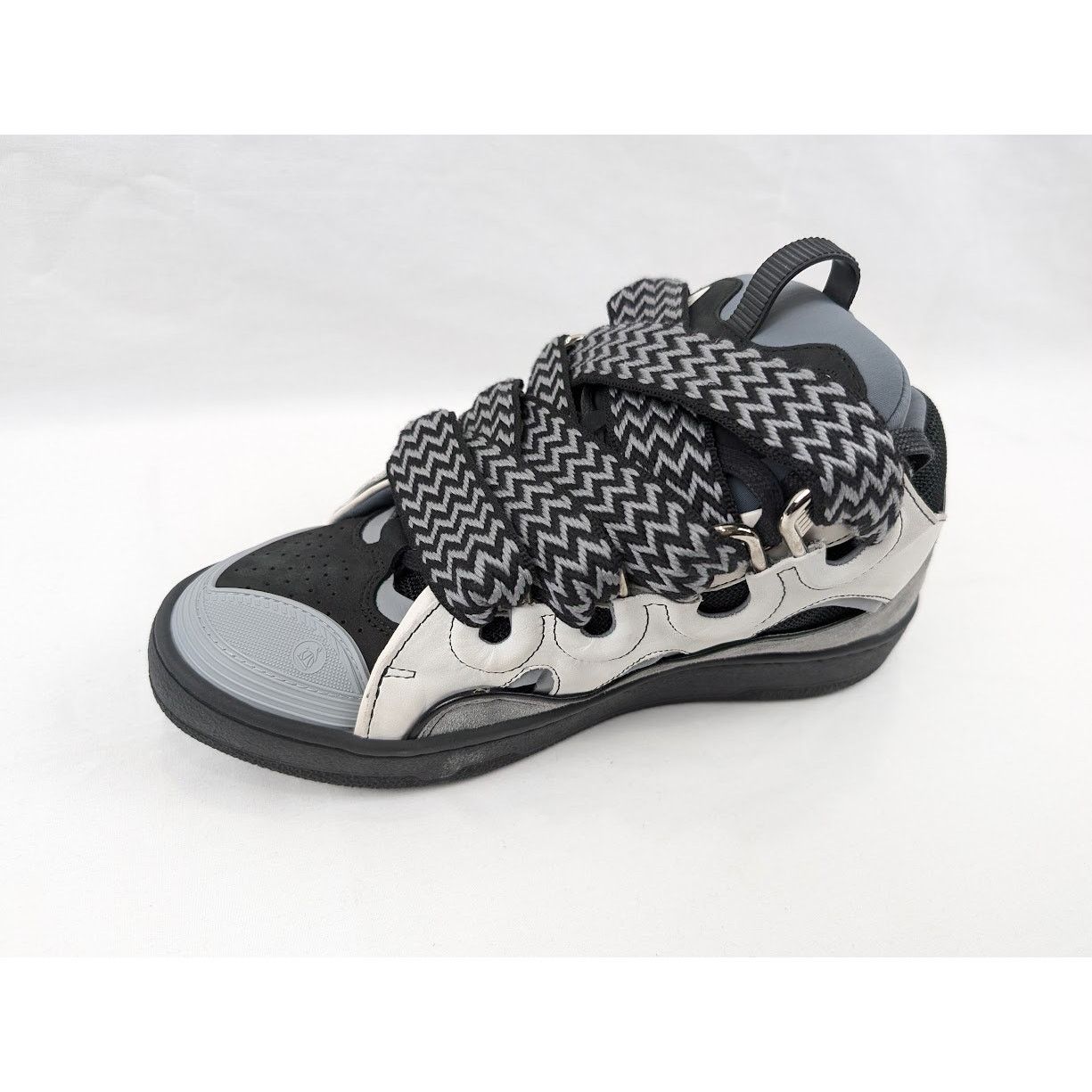 Lanvin o1rshd1 Curb Sneakers in White/Anthracite Size US 8 / EU 41 - 9 Thumbnail