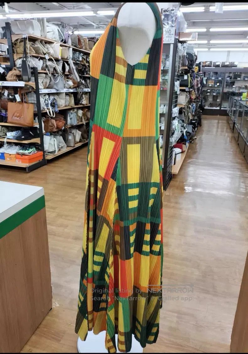 Issey Miyake Issey Miyake Color Striped Plaid Maxi Skirt Size XXL / US 16-18 / IT 52-54 - 2 Thumbnail