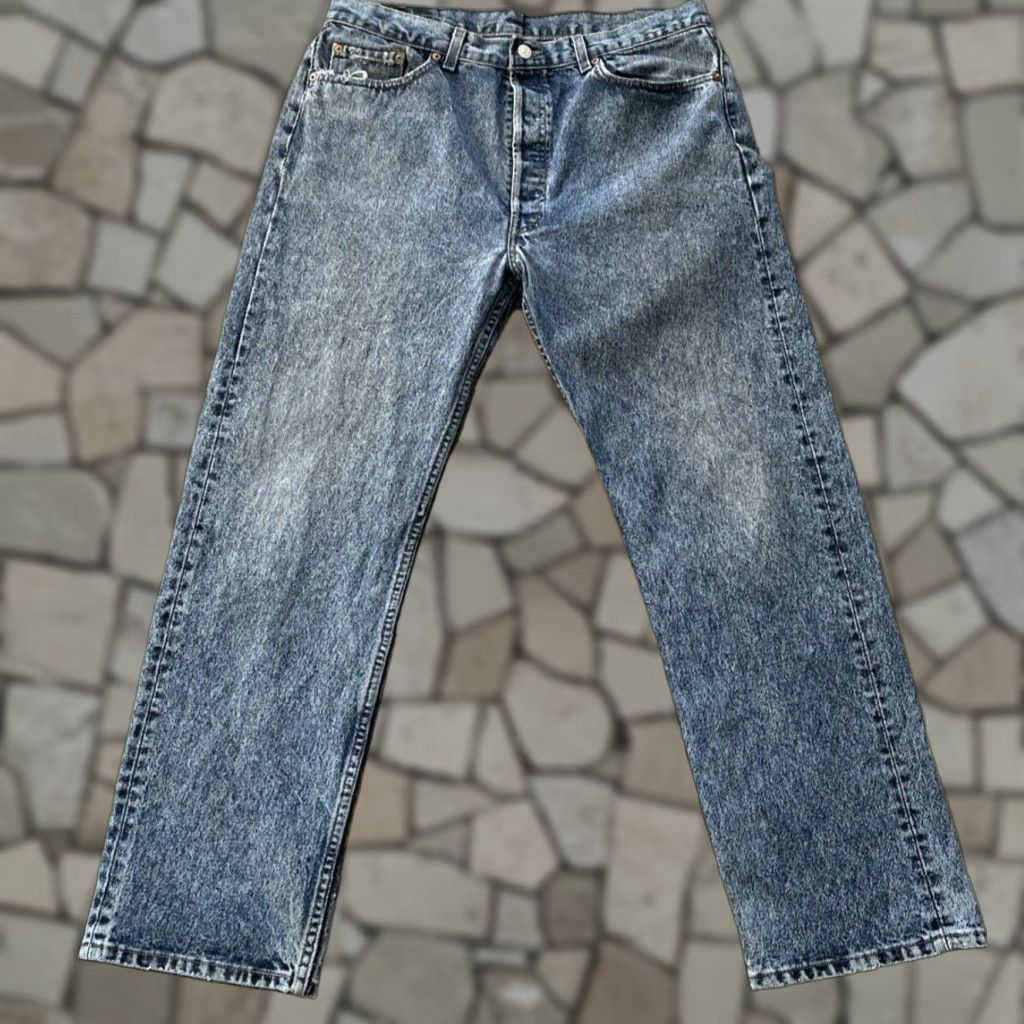 VINTAGE Levi's 501 Acid Wash Jeans Men's W35 L30 90s Americana Blue
