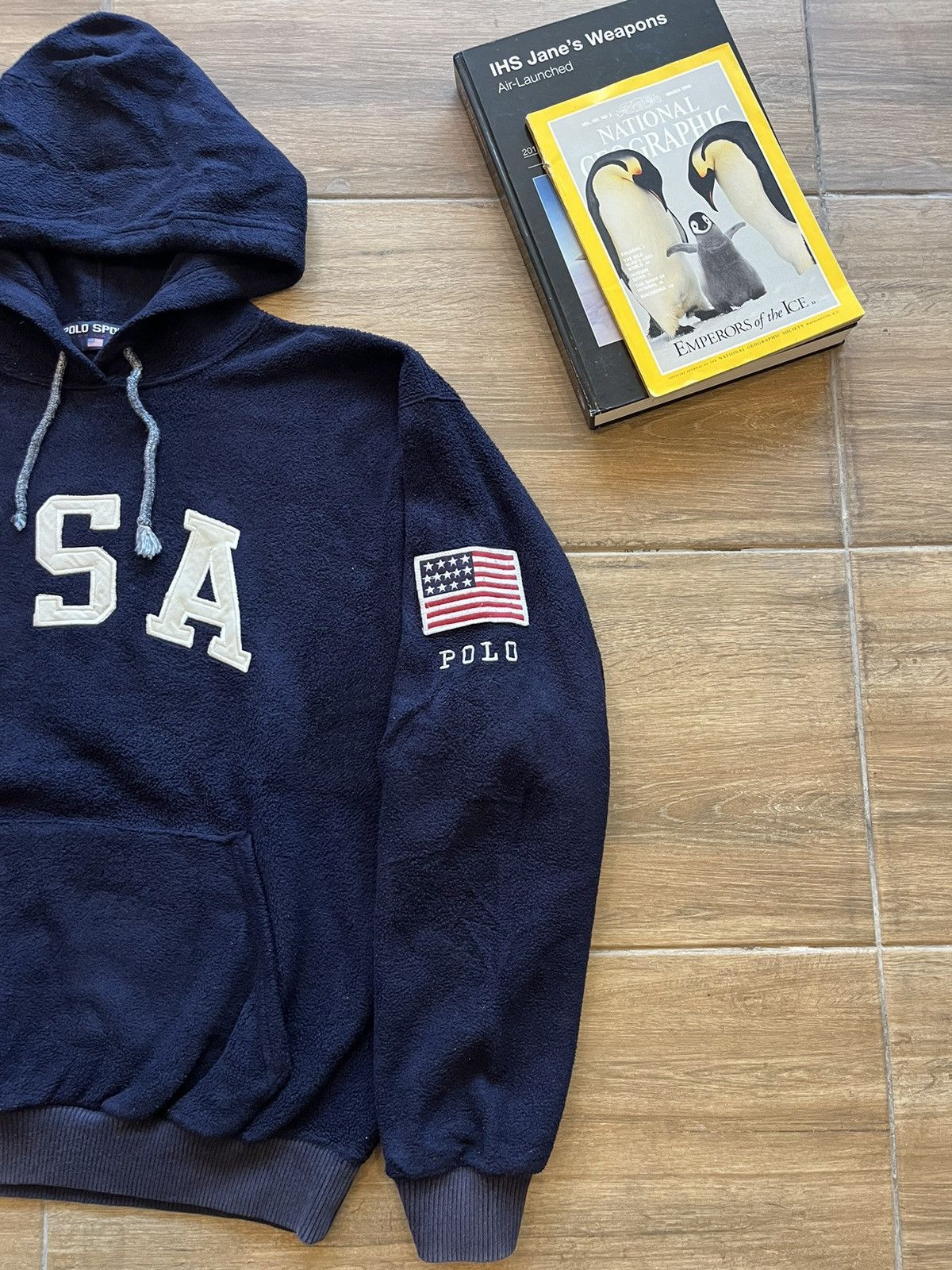 Polo Ralph Lauren × Vintage PoloRalphLauren USA Fleece Hoodie Size US L / EU 52-54 / 3 - 2 Thumbnail