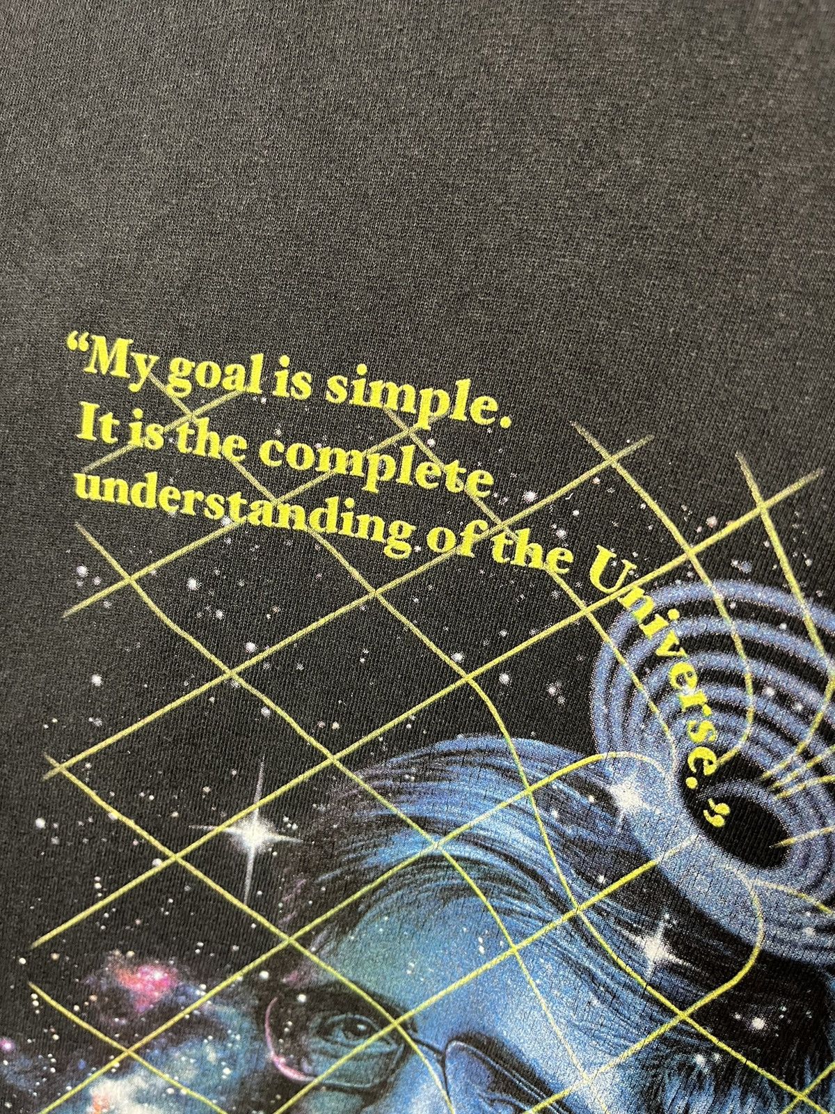 Vintage Rare Vintage 1995 Stephen Hawking graphic tee Size US L / EU 52-54 / 3 - 4 Thumbnail