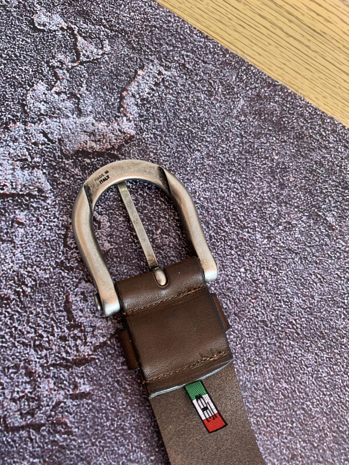 Vintage Berge Italy Leather Metal Avant Garde Opium Belt 95cm Size ONE SIZE - 8 Thumbnail