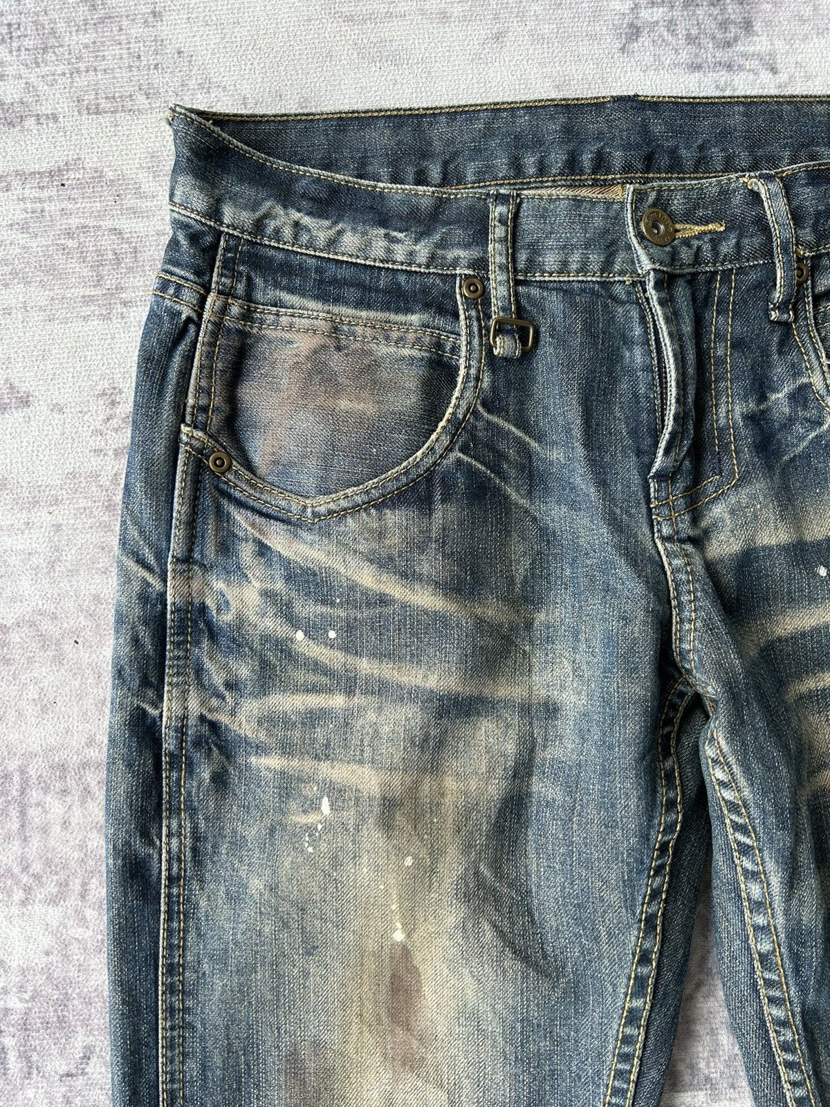 If Six Was Nine Y2k Painted Semantic Style Jeans Size US 32 / EU 48 - 4 Thumbnail