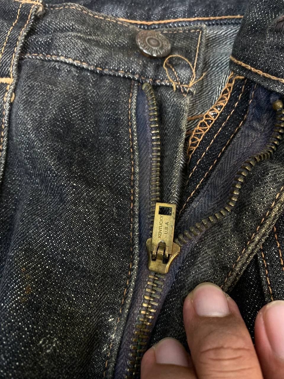 vintage joe mccoy bushpants distressed denim nice design
