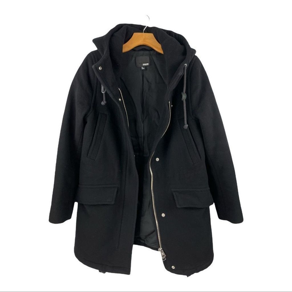 Aritzia Wilfred Black Gemma Wool Zip Front Coat w/ Cashmere Size S Size S / US 4 / IT 40 - 6 Thumbnail
