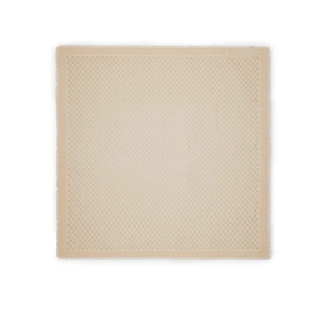 AMI GUCCI $770 Ivory Laminated GG Wool Scarf New & Authentic Size ONE SIZE - 1 Thumbnail