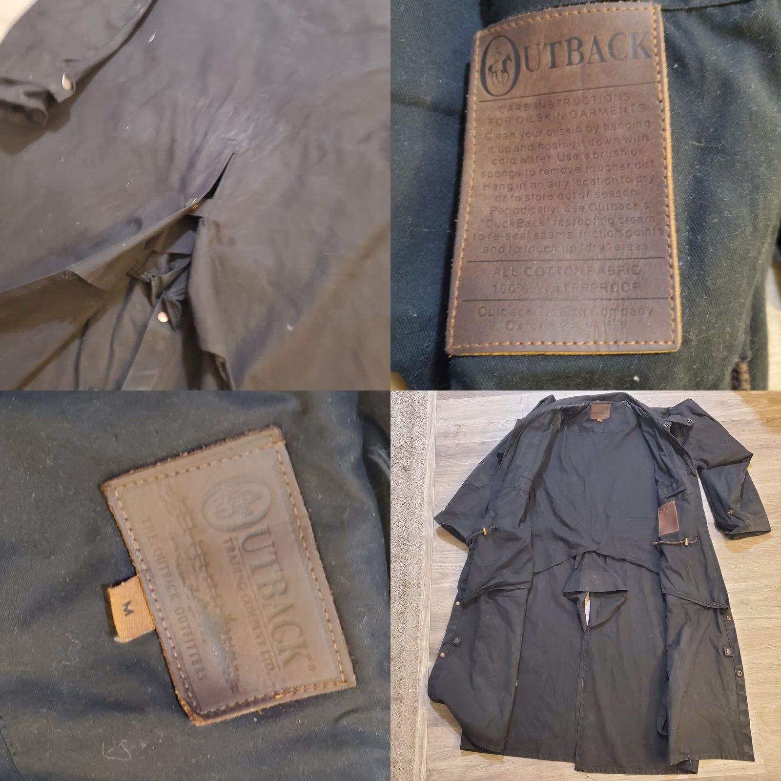 Ring Jacket Outback Trading Company Low Rider Duster Riding Jacket Mens Sz Med Black Rancher Size US M / EU 48-50 / 2 - 8 Thumbnail