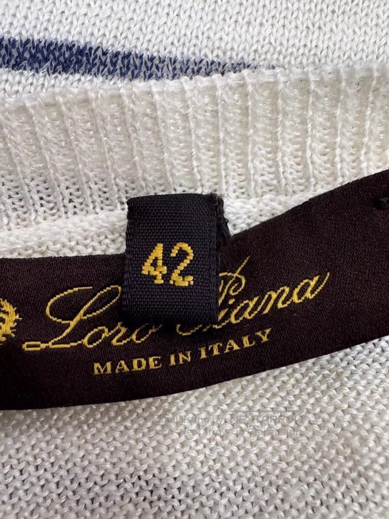 Loro Piana Loro Piana Black and White Colorblocked Striped Metal Logo Size S / US 4 / IT 40 - 5 Thumbnail