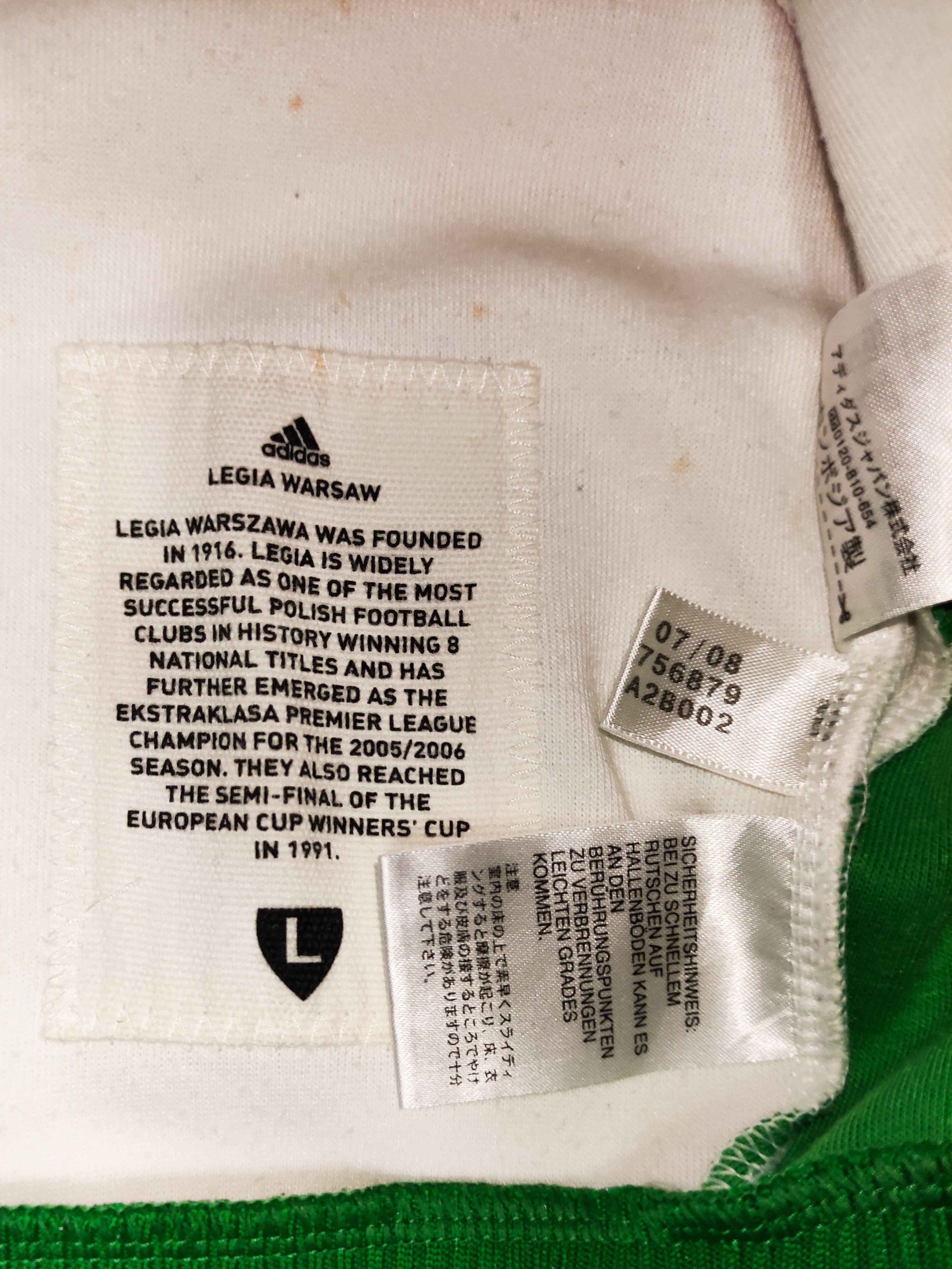 Adidas Legia Warszawa 2008 2009 Adidas Vintage Jacket Warsaw Poland Size US M / EU 48-50 / 2 - 4 Thumbnail