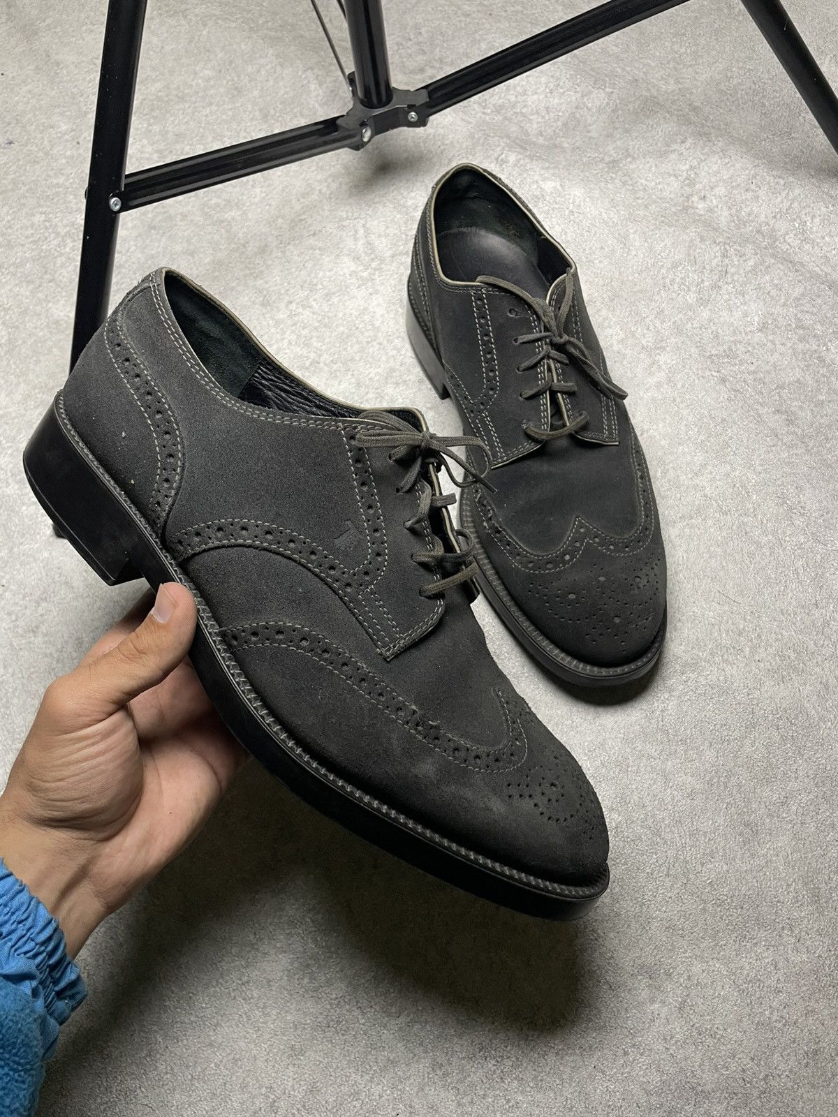 Tod's Tod’s Italy Suede Brogues Men’s Shoes Boots Size US 8.5 / EU 41-42 - 1 Thumbnail