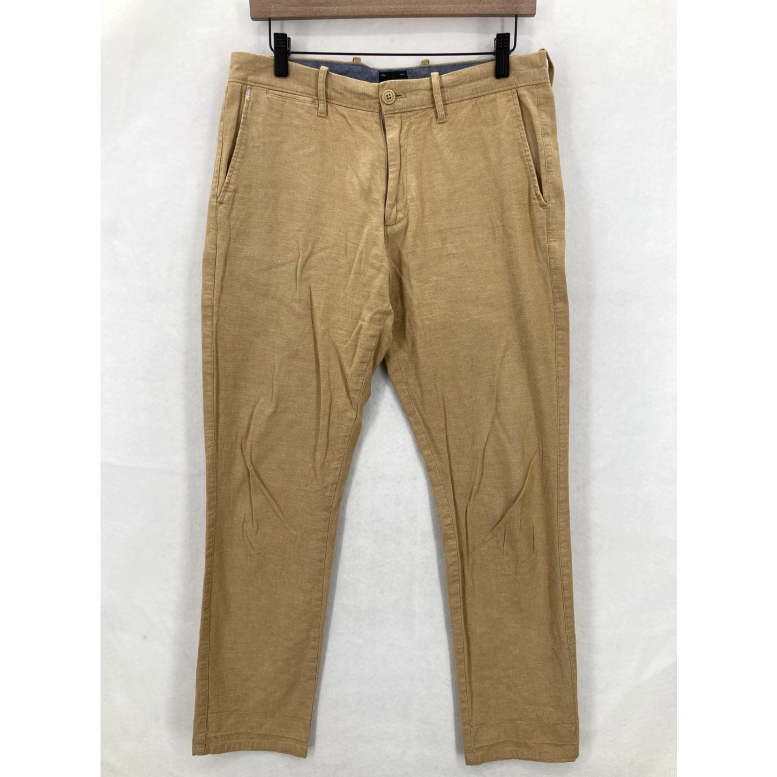 J.Crew J.CREW 770 Straight Chino Pants Mens 30x30 Khaki Tan Cotton Linen Stretch Casual Beige Size US 30 / EU 46 - 2 Thumbnail