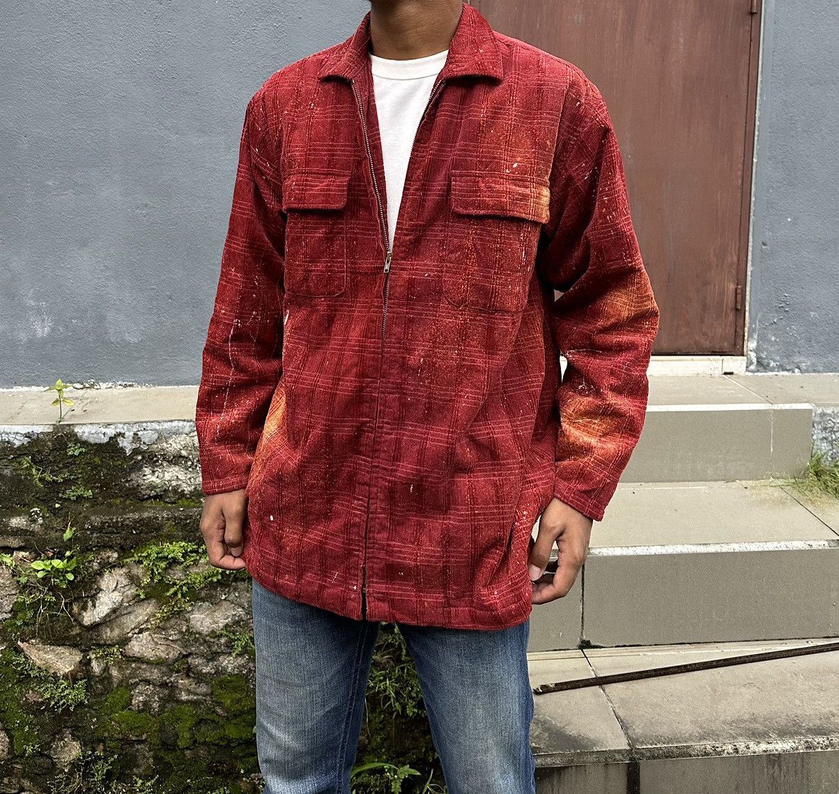 Kansai Yamamoto 👹Kansai Yamamoto Paint Splatter Corduroy Jacket Size US L / EU 52-54 / 3 - 7 Thumbnail
