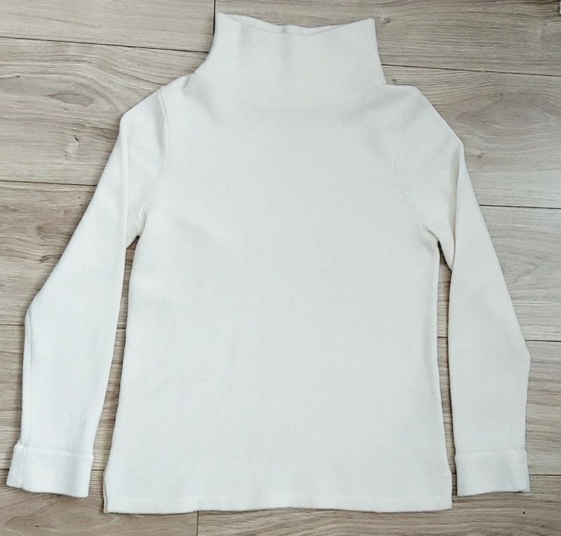 Boden 100% wool sweater ecru luxury soft unique elegant fashion Size M / US 6-8 / IT 42-44 - 1 Thumbnail