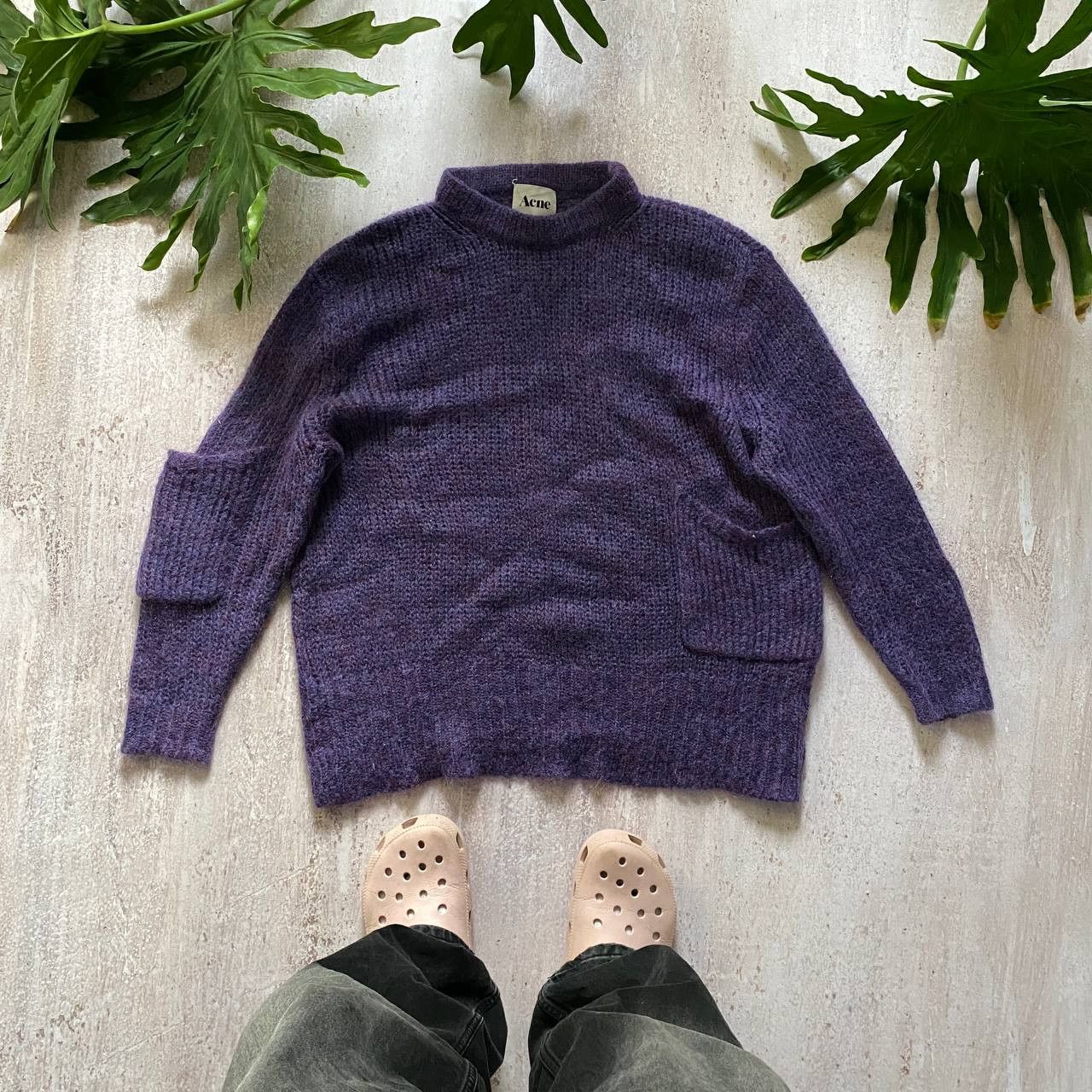 ACNE PAW12 OVERSIZED MOHAIR KNIT TWO POCKET SWEATER