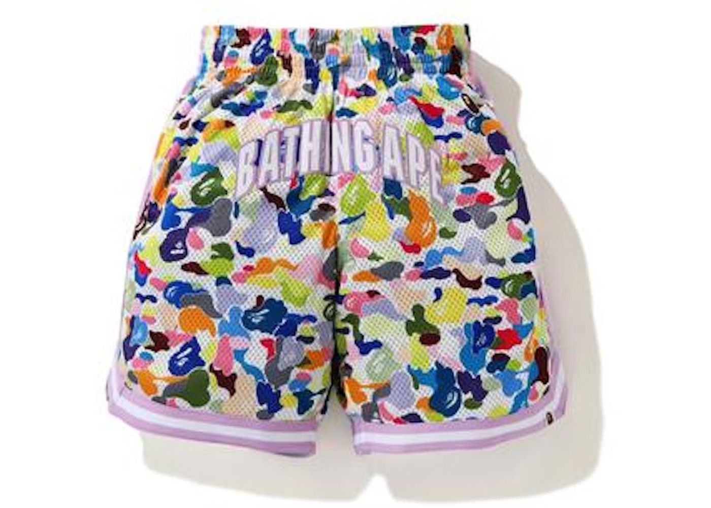 Bape RARE! BAPE White Multi Camo Basketball Shorts DS Size S Size US 30 / EU 46 - 4 Thumbnail