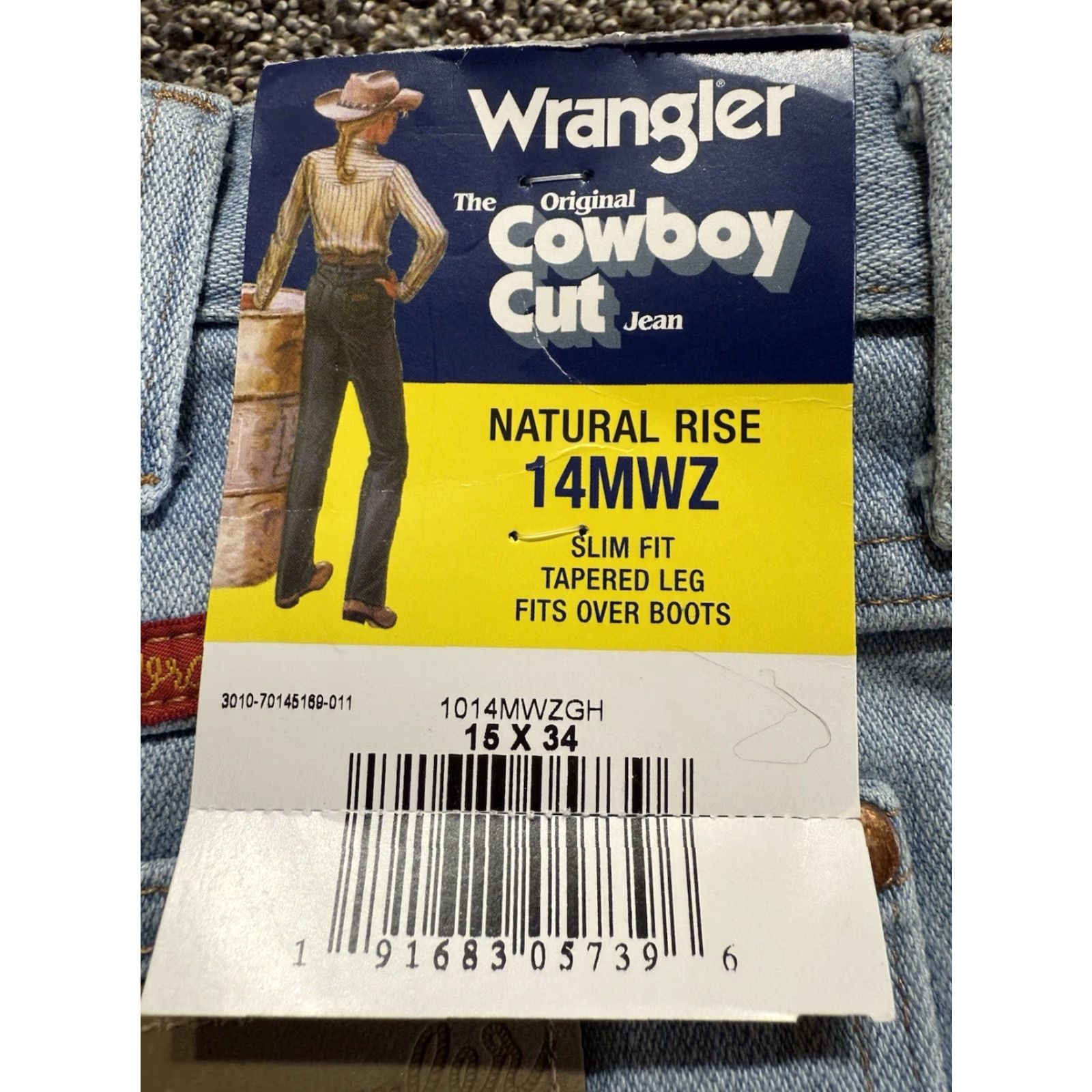 Wrangler VINTAGE? No. Wrangler Jeans 14MWZ Women's Slim Bootcut Blue Denim 15x34 36" Waist 34" Inseam 5-Pocket Size 36" / US 14 / IT 50 - 2 Thumbnail