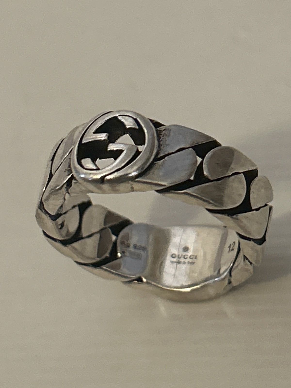 Gucci Gucci Sterling Silver Interlocking Ring Ag 925 678656 Size ONE SIZE - 5 Thumbnail