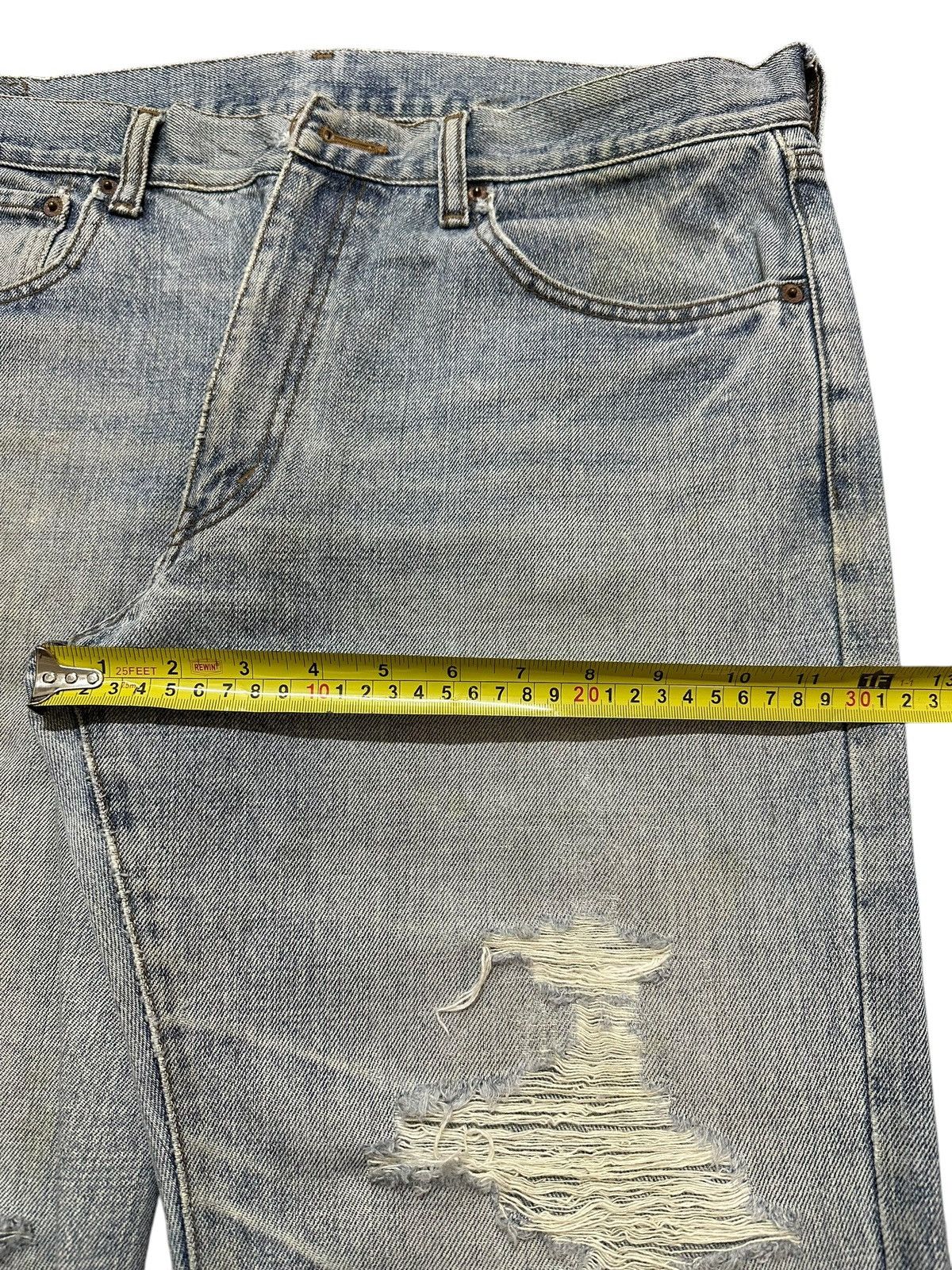 Japanese Brand Vintage Japanese Brand Faded Wash Distressed Baggy Jeans Size US 34 / EU 50 - 14 Thumbnail