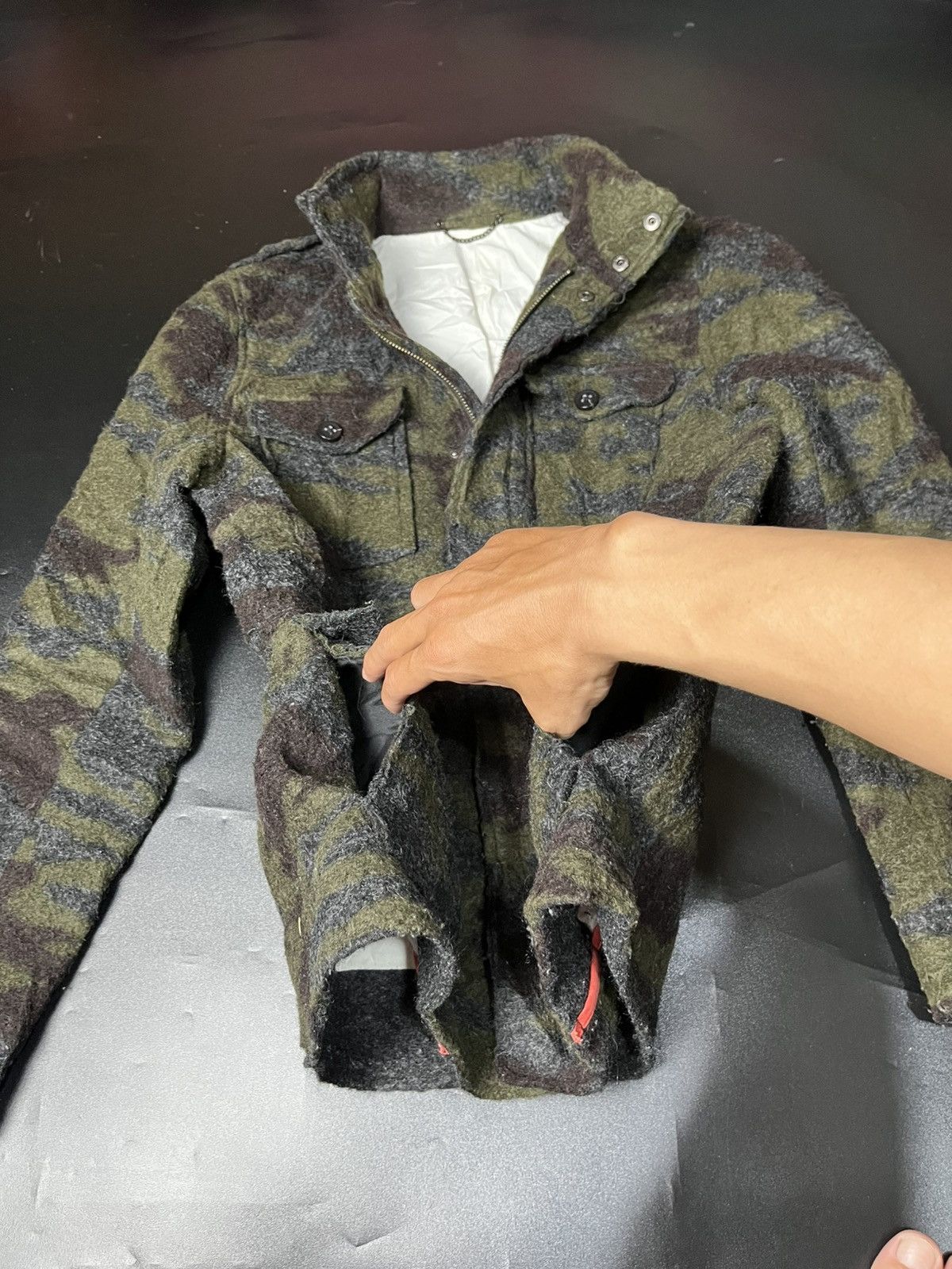 Final Home × If Six Was Nine × Japanese Brand Japanese 291295=Homme army wool jacket Size US M / EU 48-50 / 2 - 12 Thumbnail