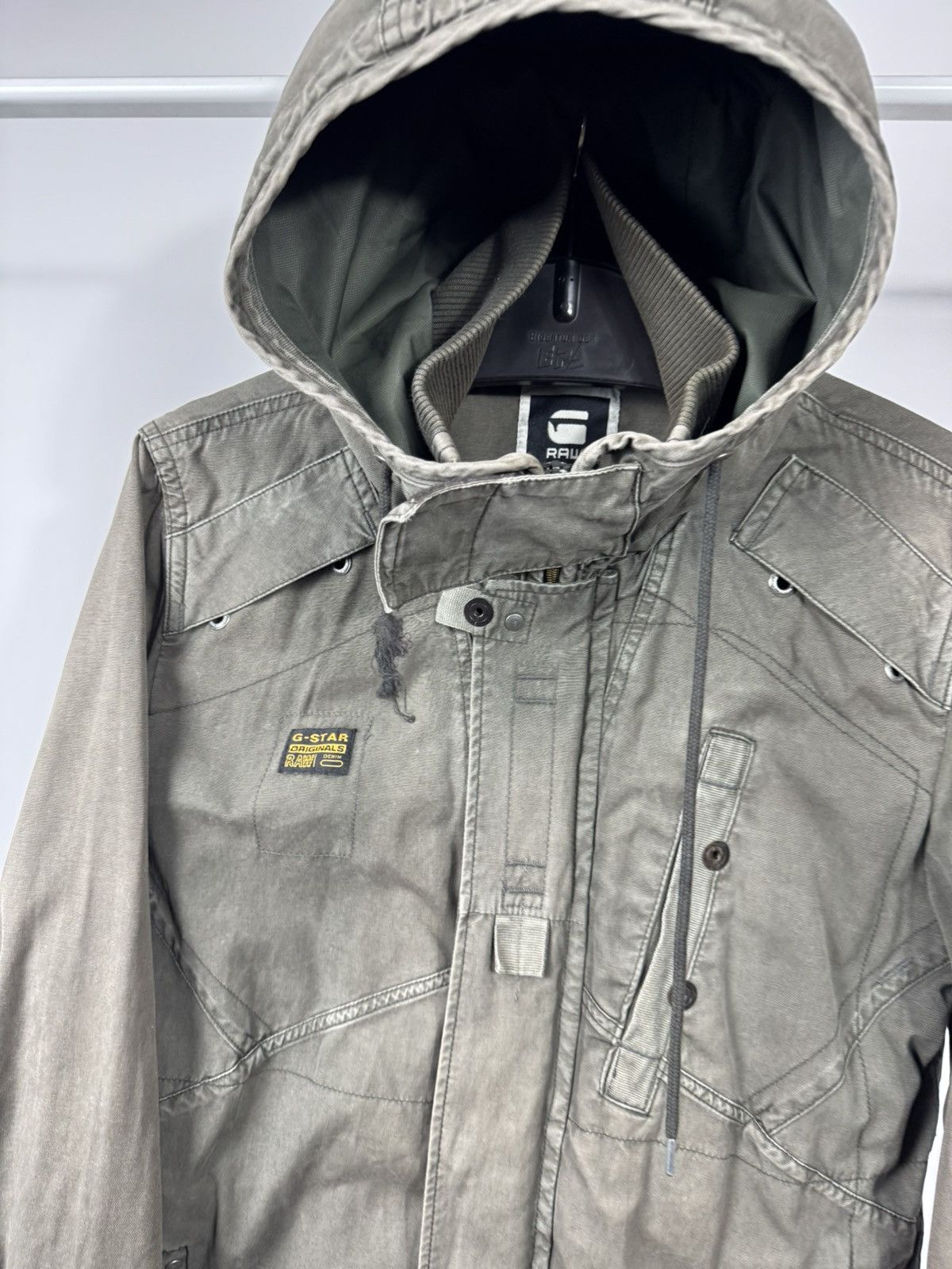 G-Star G Star RAW Military Field Jacket Distressed Hooded Utility M Size US M / EU 48-50 / 2 - 4 Thumbnail