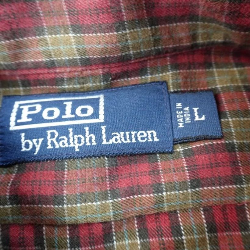 Polo Ralph Lauren VTG Polo Ralph Lauren Shirt Mens L Red Plaid Flannel Button-Down Long Sleeve 90s Size US L / EU 52-54 / 3 - 4 Thumbnail