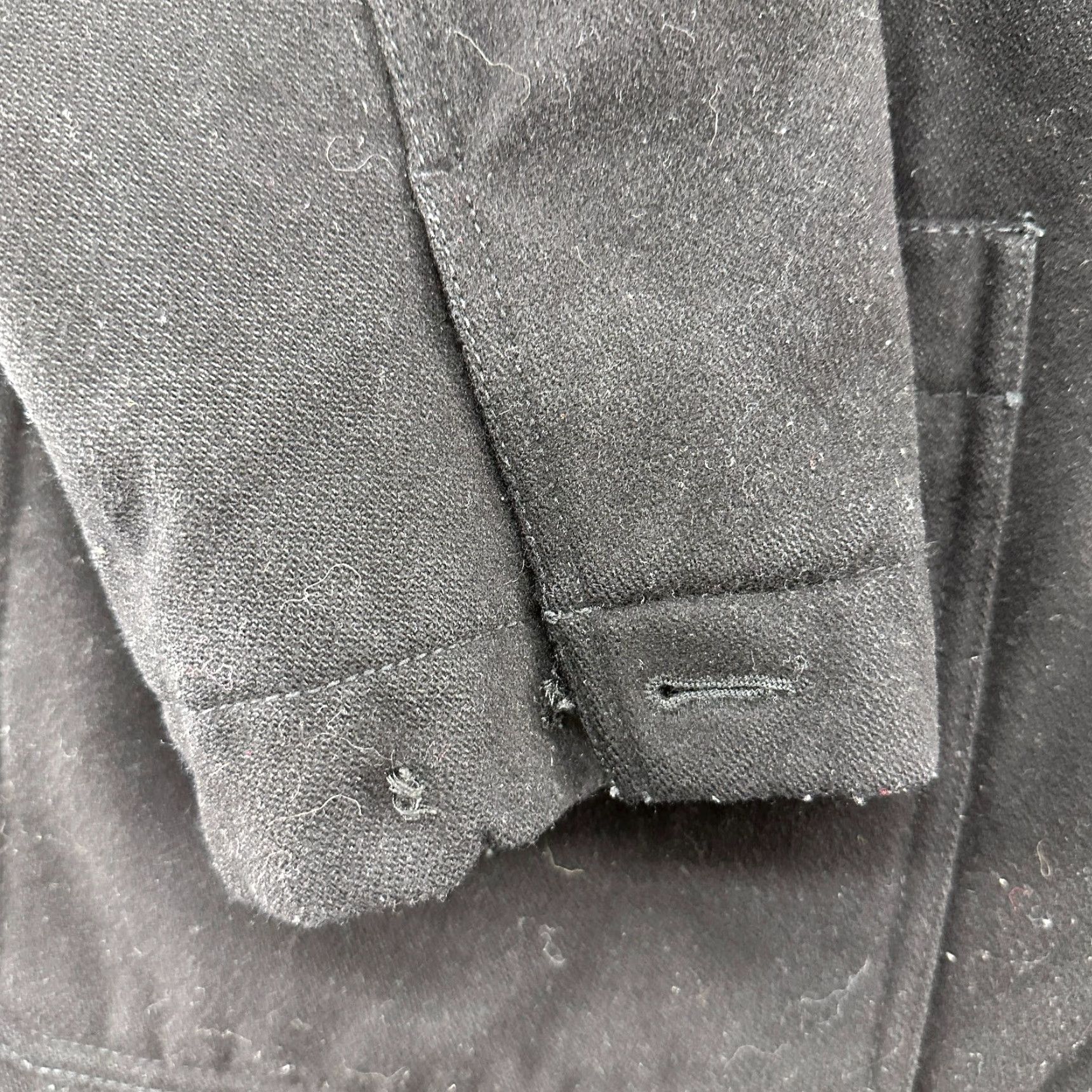 Banana Republic VINTAGE Banana Republic Jacket Mens XL Black Wool Chore Barn Coat Lined 90s Overcoat Size US XL / EU 56 / 4 - 4 Thumbnail